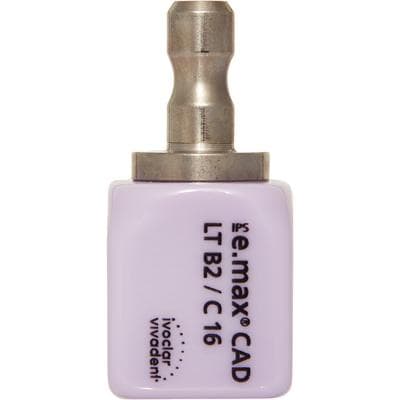 IPS e.max CAD LT (Low Translucency) Lithium Disilicate Milling Block, Size C16, Shade B2, for CEREC/inLab, 5/Box thumbnail 3