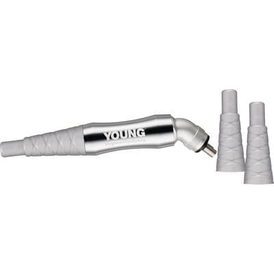 Young™ Hygiene Air Handpiece, Silver with 3 Nosecones, Low Speed, 4-Hole Connection - Young™ Hygiene Air Handpieces - Silver with Nosecones - Image 1