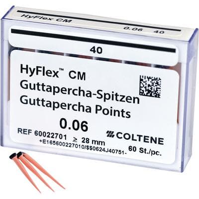 HyFlex CM Gutta-Percha Points, Taper .06, Size #40, Black, 60/Pkg, 60022701 thumbnail 7