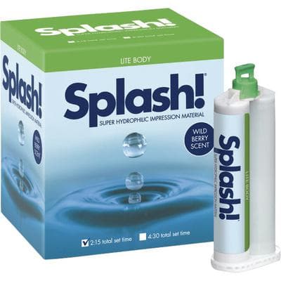 Splash! Half-Time Set VPS Impression Material, Lite Body, Wild Berry Scent, 48 mL Cartridges, 8/Box, SPD1592 thumbnail 12