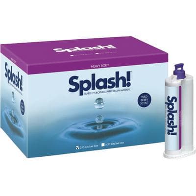 Splash! VPS Impression Material, Heavy Body, Half-Time Set, Wild Berry Scent, 48 ml Cartridges, 20/Box, SPD1594 thumbnail 12