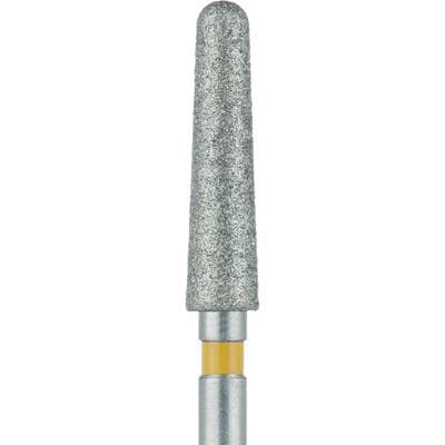 Meisinger 852Z2-024-FG Zirconia Diamond Bur, Round End Taper, Extra Fine Grit (Yellow), 2.4 mm Head Diameter, 10 mm Head Length, Friction Grip, 5/Pack thumbnail 7