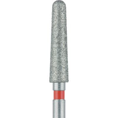 Meisinger 852Z3-024-FG Diamond Bur for Zirconium Oxide, Round End Taper, Fine Grit, Red Ring, 2.4 mm Head Diameter, 10 mm Head Length, Friction Grip, 5/Pack thumbnail 7
