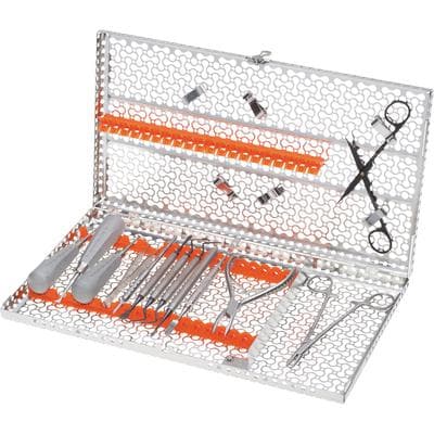 Hu-Friedy Extraction Instrument Kit, Surgical Stainless Steel, 16-Instrument, Orange Cassette, IMEXTKIT thumbnail 4