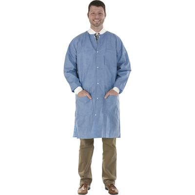 Medicom SafeWear High Performance Lab Coat, Deep Blue, Small, 12/Pack, 8107-A thumbnail 16