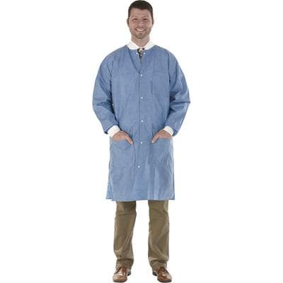 SafeWear High Performance Lab Coat, Large, Deep Blue, 12/Pack, 8107-C thumbnail 17