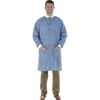 Medicom SafeWear High Performance Disposable Lab Coat, Deep Blue, X-Large, 12/Bag, 8107-D thumbnail 17