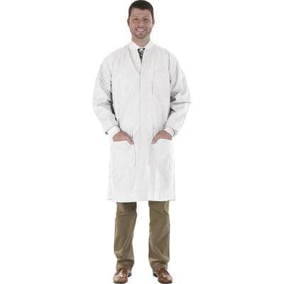 SafeWear High Performance Disposable Lab Coat, Large, White Frost, 12/Pack, 8110-C thumbnail 16