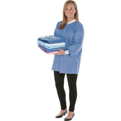 SafeWear Hipster Jacket, X-Large, Deep Blue, 45 g/m2 SMS, AAMI Level 2, 12/Pk, 8101-D thumbnail 17