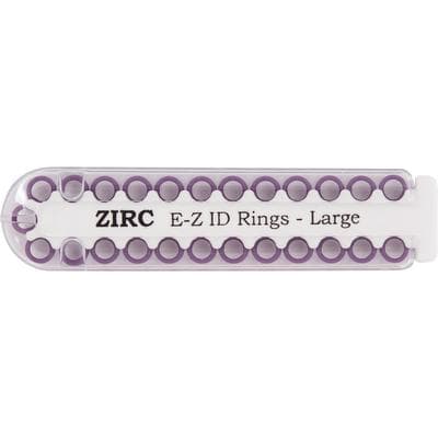 Zirc E-Z ID Instrument Rings, Large, Plum, 25/Pack, 70Z200-E thumbnail 8