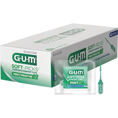 GUM Soft-Picks Comfort Flex Mint Interdental Cleaners, 4 Picks per Pack, 72 Packs per Box (288 Picks), 670P thumbnail 12