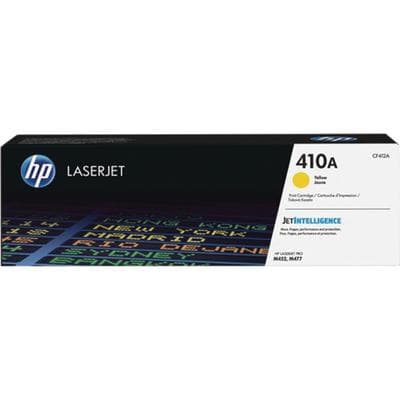 HP 410A Original LaserJet Toner Cartridge, Yellow, CF412A, 2,300 Page Yield - Hewlett-Packard Color LaserJet - M477fnw, M477FDW, MFP M477FDN - Yellow, 2,300 Page Yield - Image 1
