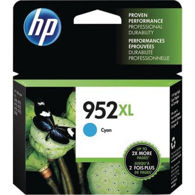 HP 952XL High Yield Cyan Original Ink Cartridge for OfficeJet Pro 8710/8720/8740, 1,600 Page Yield - Hewlett-Packard OfficeJet Pro - 8710, 8720, 8740 - Cyan High Yield, 1,600 Page Yield - Image 1