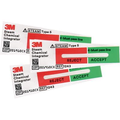 3M Comply SteriGage Steam Chemical Integrator 1243B, Type 5, 2" x 3/4", 100/Bag thumbnail 14