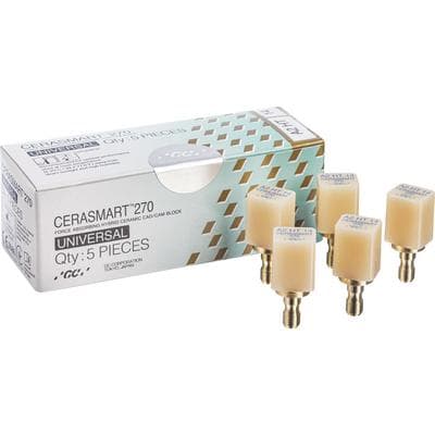 CERASMART 270 Universal CAD/CAM Block, Low Translucency, Size 14L, Shade B1, 5/Pack thumbnail 7