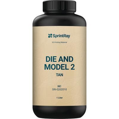 SprintRay Die & Model 2 3D Printing Resin, Tan, 1 Liter (1 kg) Bottle thumbnail 6