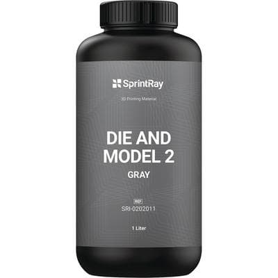 SprintRay Die & Model 2 3D Printing Resin, Gray, 1 kg Bottle thumbnail 6