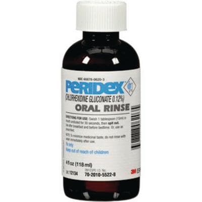 3M Peridex Chlorhexidine Gluconate 0.12% Oral Rinse, Herbal Mint, 4 oz Bottle, 12134 thumbnail 12