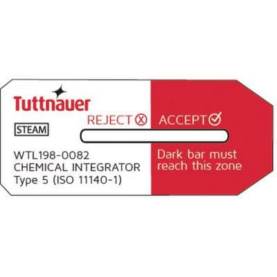 Tuttnauer Type 5 Chemical Integrator Indicators for Steam Sterilization, 250/Bag, WTL198-0082 thumbnail 9