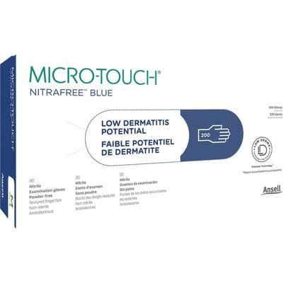 Micro-Touch® Nitrafree™ Nitrile Exam Gloves, Powder Free, Non-Sterile, Small (6.5-7), Berry Blue, 200/Box thumbnail 12