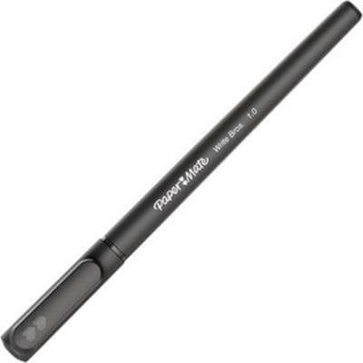 Paper Mate Write Bros. Stick Pens, Black Ink, Medium Point, Black Barrel, 12/Box, PAP 333-1131 thumbnail 2