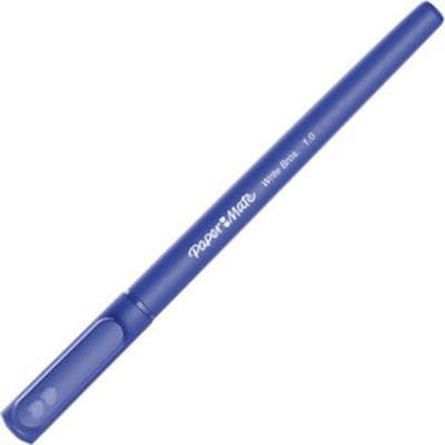 Paper Mate Write Bros. Stick Pens, Blue Ink, Medium Point, Blue Barrel, 12/Box, PAP 331-1131 thumbnail 2