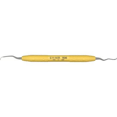 PDT Amazing Gracey 11/14 Extended Reach Curette, Double-Ended, Yellow Resin Handle, R046 thumbnail 7