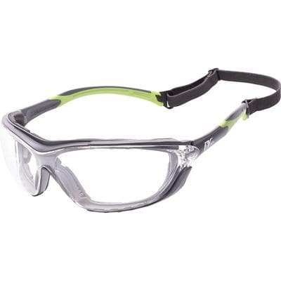 ProVision® Secure™ Safety Eyewear with Strap, Black Frame, Clear Lens, Green Tips, Universal Fit thumbnail 9