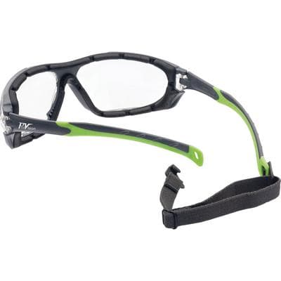 ProVision® Secure™ Safety Eyewear with Strap, Black Frame, Clear Lens, Green Tips, Universal Fit thumbnail 10
