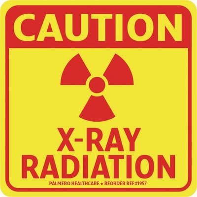 Palmero Caution Radiation Label, 3" x 3", Pack of 5, OSHA Compliant, 1957 thumbnail 8