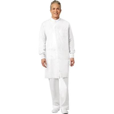 Superior Uniform White PFAS-Free Texture Shield Snap Front Lab Coat, Unisex, Medium, Latex-Free, Fluid Resistant, Reusable thumbnail 3