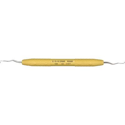 PDT Amazing Gracey 15-16 Extended Reach Mini Rigid Curette, Double End, Yellow Resin Handle, R008R thumbnail 8