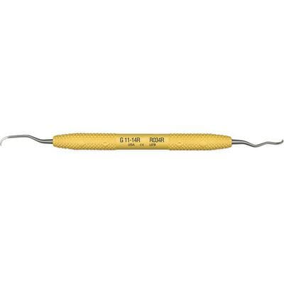 PDT Amazing Gracey 11/14 Rigid Curette, Double End, Yellow Resin Handle, R034R thumbnail 8