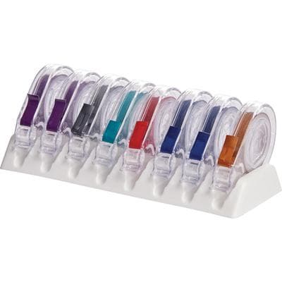Zirc E-Z ID Tape System, Jewel Assorted Colors, 8 Rolls of 3 ft x 1/4" Tape with Dispenser Rack, 70Z315 thumbnail 11
