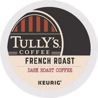 Tully's French Roast Coffee K-Cup Pods for Keurig Brewers, Dark Roast, 100% Arabica, 24 Count (GMT192619) thumbnail 3