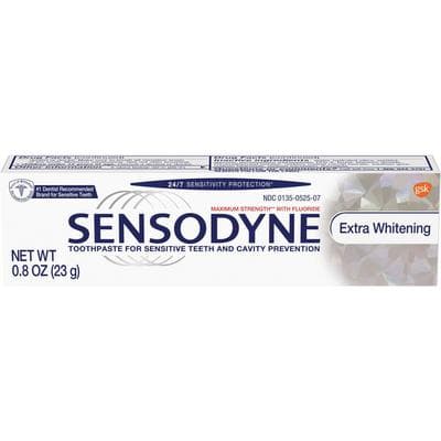 Sensodyne Extra Whitening Toothpaste, Trial Size, 0.8 oz Tube, 36/Case, 08434G thumbnail 3