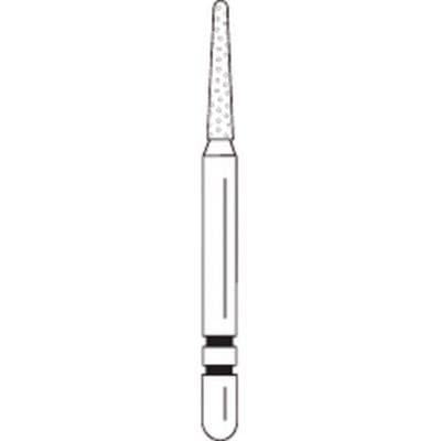 Premier Two Striper Diamond Bur, FG, Round End Taper, #747.6, Coarse, 5/Pkg, 2015058 thumbnail 9