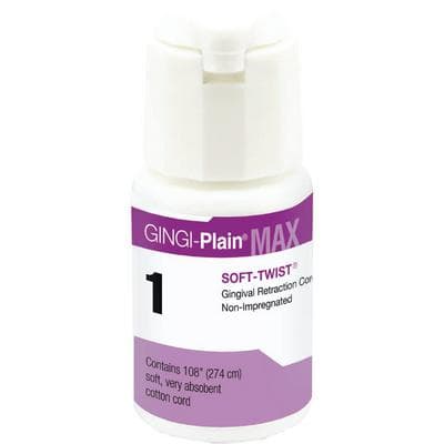 Gingi-Pak MAX Soft-Twist Gingi-Plain Retraction Cord, Non-Impregnated, Size #1 (Thin), 100% Cotton, 108" per Bottle, 11105M thumbnail 14