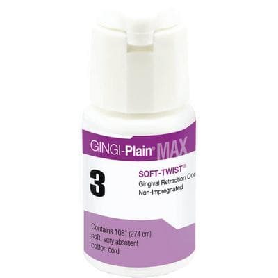 Gingi-Pak MAX Soft-Twist Gingi-Plain Retraction Cord, Non-Impregnated, Size #3 (Thick), 108" per Bottle, #11115M thumbnail 11