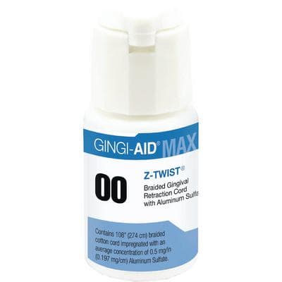 Gingi-Aid MAX Z-Twist Weave Retraction Cord, Aluminum Sulfate, #00 Very Thin, 108" per Bottle, 12170M thumbnail 12