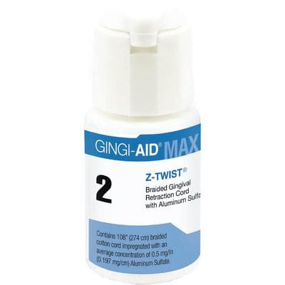 Gingi-Aid MAX Z-Twist Weave Retraction Cord, Aluminum Sulfate, Size #2 Medium, 108" per Bottle, 12172M thumbnail 13