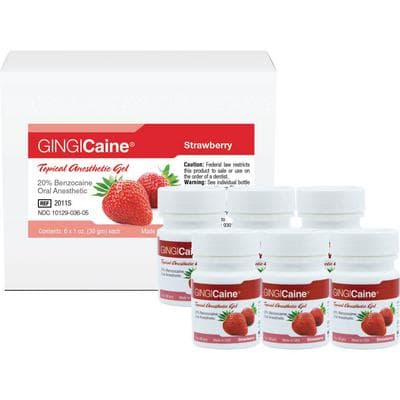 Gingicaine Topical Anesthetic Gel, 20% Benzocaine, Strawberry, 1 oz Jar, 1/Pk, 20118 thumbnail 8
