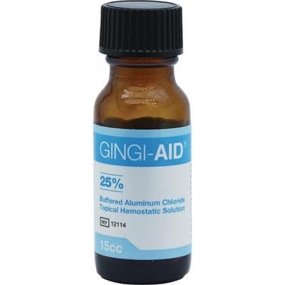 Gingi-Pak Gingi-Aid 25% Buffered Aluminum Chloride Hemostatic Solution, 15 mL Bottle, 12114 thumbnail 8