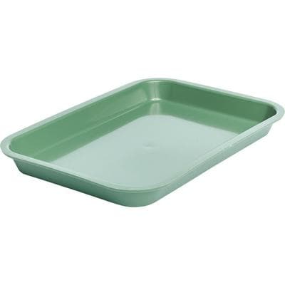 F-Size Mini Tray Cover (Non-Locking) - Green, Polypropylene, Antimicrobial, 6-3/8" W x 7/8" H x 9-3/8" L - F-Size Mini Tray Cover (Non-Locking) - Green - Image 1