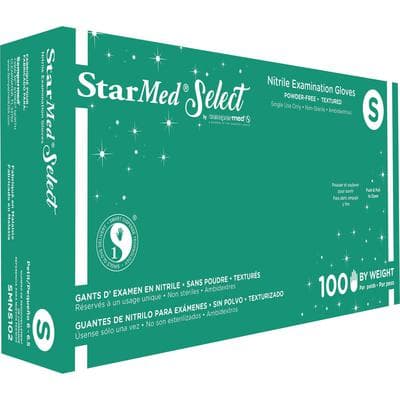 StarMed Select Nitrile Exam Gloves, Powder Free, Latex Free, Non-Sterile, Small, Violet Blue, Textured, 100/Box thumbnail 7