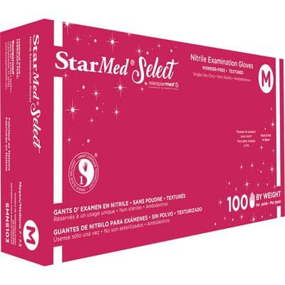 StarMed Select Nitrile Exam Gloves, Powder Free, Latex Free, Non-Sterile, Medium, Violet Blue, Textured, 100/Box, SMNS103 thumbnail 8