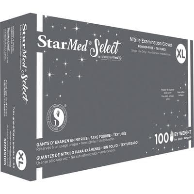 StarMed Select Nitrile Exam Gloves, Powder-Free, Textured, Non-Sterile, Extra Large, Violet Blue, 100/Box, SMNS105 thumbnail 5