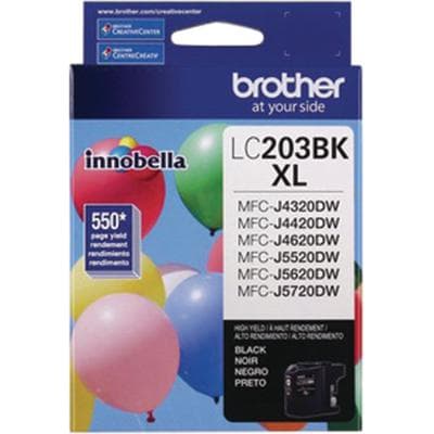 Brother LC203BK Innobella High-Yield Black Ink Cartridge, 550 Page-Yield, OEM thumbnail 2