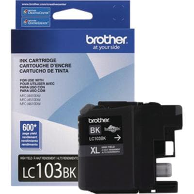Brother LC103 Innobella High-Yield Ink Cartridge, Black, 600 Page Yield, LC103BK thumbnail 2