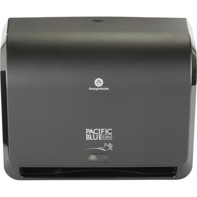 Pacific Blue Ultra™ Mini Automated Hand Towel Dispenser, Black, 9" Roll, 14.1" W x 11.1" H x 6.5" D, 1/Pkg - Pacific Blue Ultra™ Mini Automated Hand Towel Dispenser – Black, 9", 14.1" x 11.1" x 6.5" - Pacific Blue Ultra™ Mini Automated Hand Towel Dispenser – Black, 9", 14.1" x 11.1" x 6.5" - Image 1